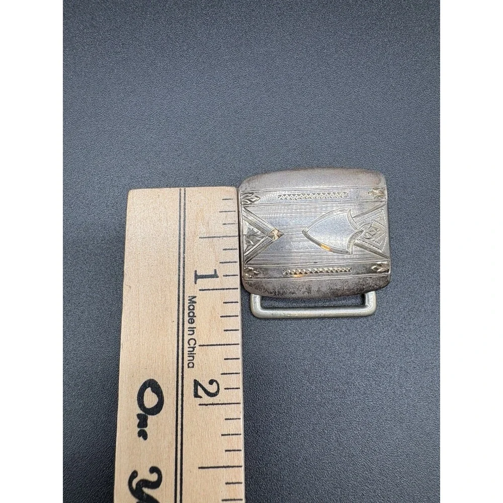C.B. Marks & Co Sterling Silver Antique Belt Buckle Cincinnati Arts Crafts 20.9g